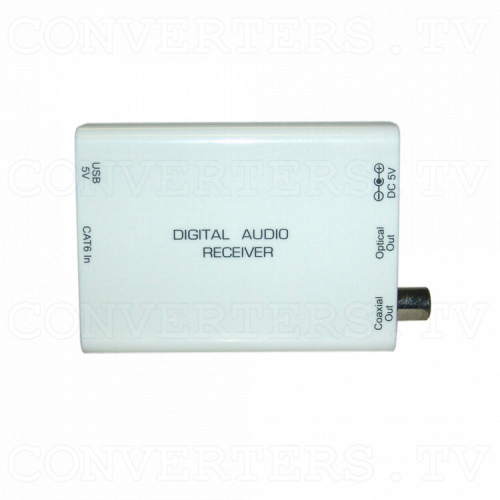 Digital S/PDIF and Toslink Audio over single Cat5e/6 Transmitter and Receiver Receiver -Top