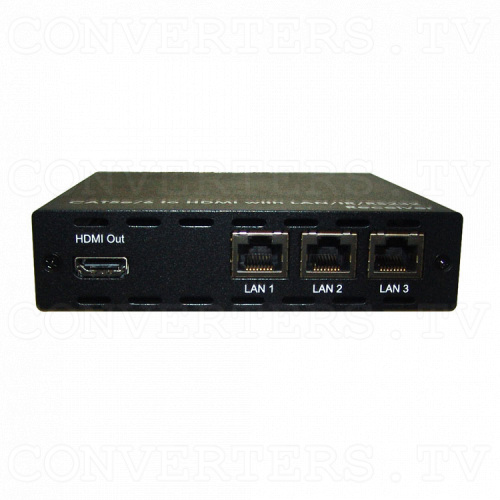 HDMI to One CAT5e/CAT6 Cable with LAN/PoE/IR Receiver Front View
