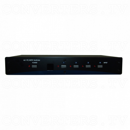 PC/HD Switcher 4 input : 1 output w/RS232 Front View