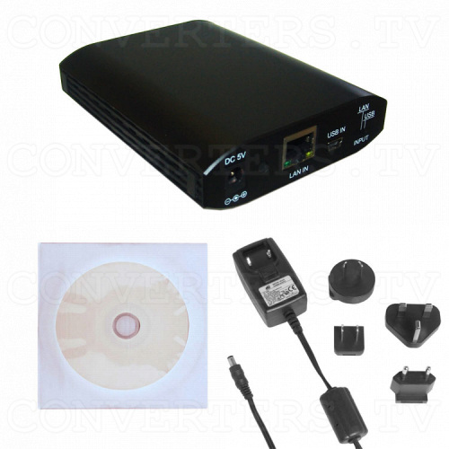 USB Over Ethernet Four Port Extender USB Hub - CETH-4USB Full Kit