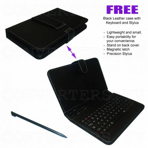 7 Inch Android Tablet 4.0 1.5GHz 8GB with Free Keyboard and Leather Cover (black) Free Accessory