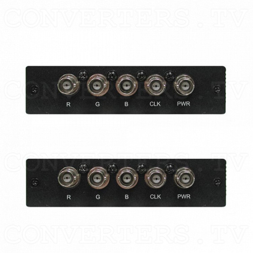 Coaxial HDMI Transmitter and Receiver Box Back Views