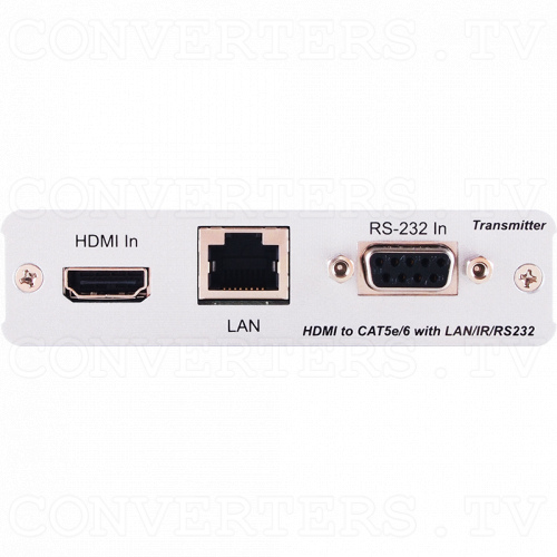 HDBaseT HDMI over CAT5e/6 Transmitter w/dual PoE Front View Tx.png