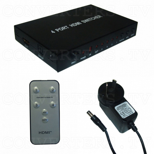HDMI Switch 4 in 1 out Full Kit