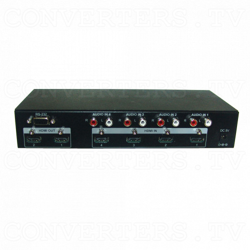HDMI v1.3 4 In 2 Out Switcher with Audio Back View