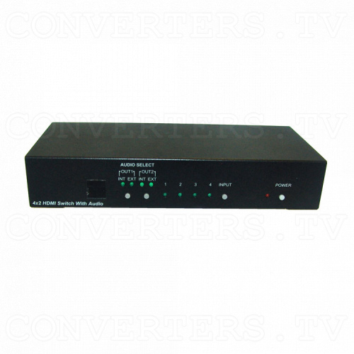 HDMI v1.3 4 In 2 Out Switcher with Audio Front View