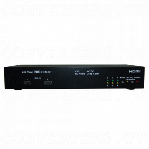 HDMI v1.3 6 In 1 Out Switcher with CEC Front View