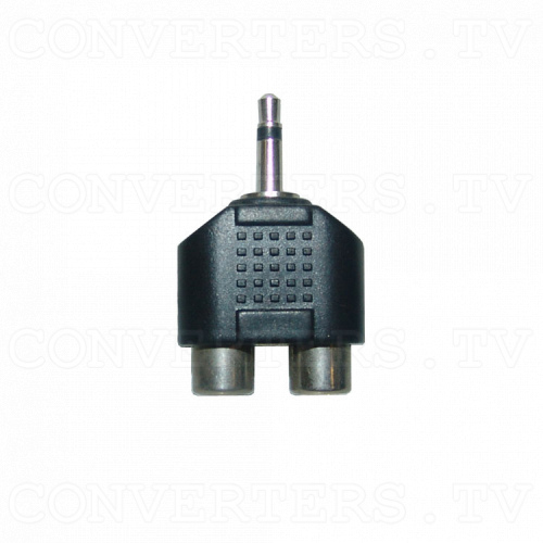 Mono Audio Mini Jack Adaptor 2 RCA to 3.5mm Top View