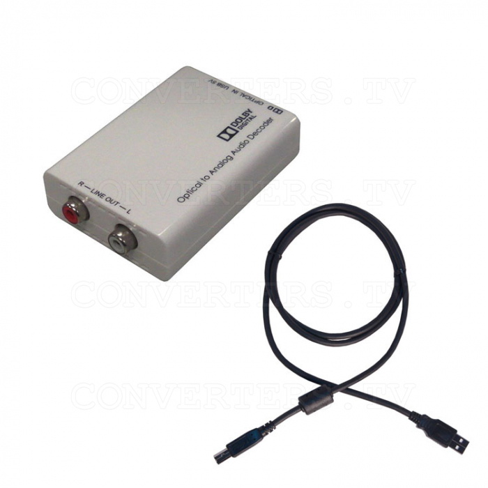 Optical to Analog Audio Converter with Dolby Digital Decoder