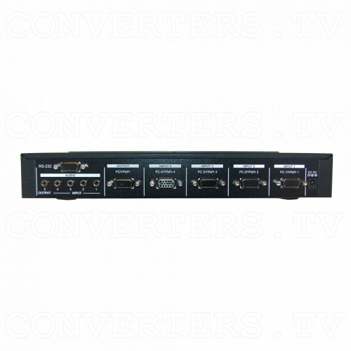 PC/HD Switcher 4 input : 1 output w/RS232 Back View