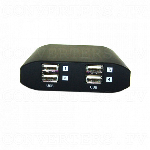 USB Over Ethernet Four Port Extender USB Hub - CETH-4USB Back View