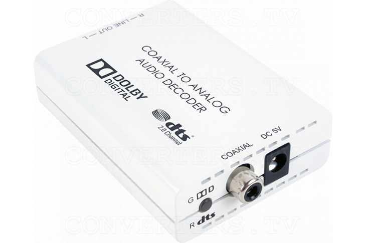 Digital Co-ax to Analog L/R Audio Converter (with Dolby Digital and DTSM 2.0 Decoder)